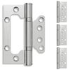 vidaXL Hinge 4 buc. 100 x 75 x 13 mm Argintiu Oțel