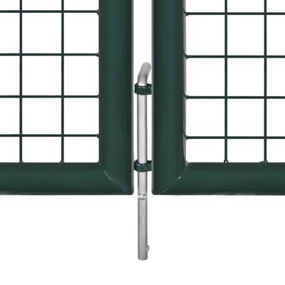 vidaXL Poartă dublă pentru gard din oțel acoperit cu pulbere