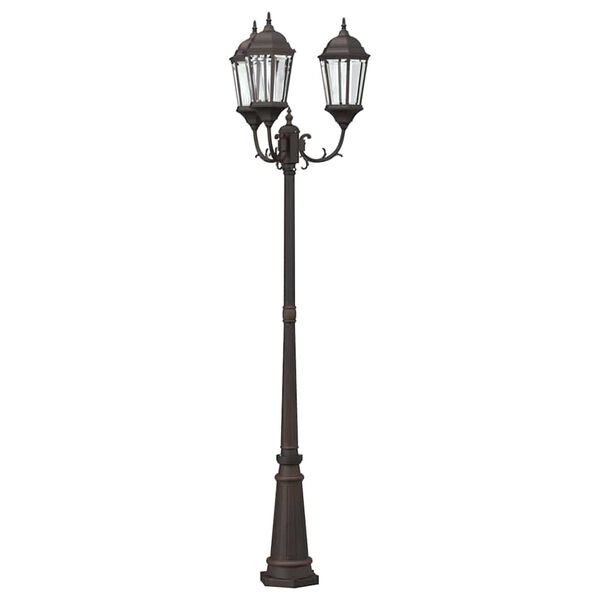 vidaXL Lumina de grădină Bronz 61 x 53 x 235 cm Aluminiu și sticlă
