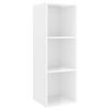 vidaXL Dulap TV montat pe perete, alb extralucios, 37x37x107 cm, PAL