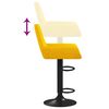 vidaXL Scaune de bar, 2 buc., galben muștar, catifea