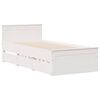 vidaXL Cadru de pat fără saltea, alb, 90x190 cm, lemn masiv pin