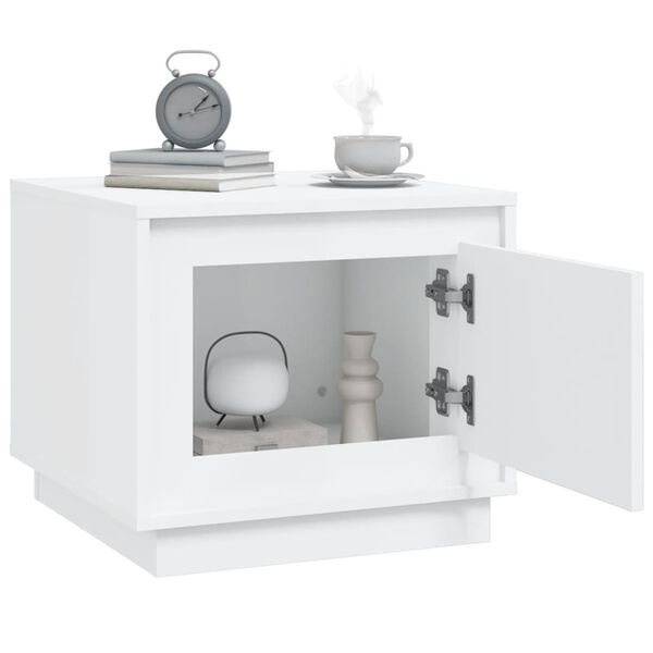 vidaXL Măsuță de cafea, alb, 51x50x44 cm, lemn prelucrat