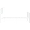 vidaXL Cadru de pat metalic cu tăblie de cap/picioare  alb 107x203 cm