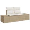vidaXL Set de canapele pentru grădină cu pernă 9 pcs Bej Rattan poli