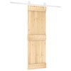 vidaXL Ușă glisantă Natural și Alb 70 x 210 cm Lemn de Pin Solid