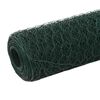 vidaXL Plasă de s&acirc;rmă găini, verde, 25 x 1,5 m, oțel cu &icirc;nveliș PVC