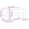 vidaXL Masă de cafea Lemn Vechi 102 x 55 x 45 cm Lemn compozit