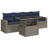 vidaXL Set canapea de grădină cu perne, 5 piese, poliratan/lemn acacia