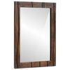 vidaXL Oglindă pentru baie Dreptunghiular castan 50 x 2,5 x 70 cm