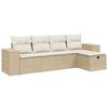 vidaXL Set canapele de grădină cu perne, 5 piese, bej, poliratan