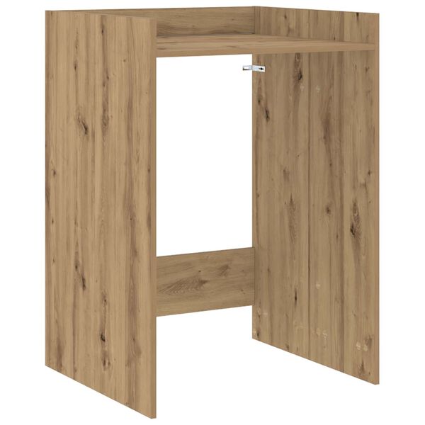 vidaXL Dulap pentru mașina de spălat Stejar artizanal Lemn compozit