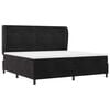 vidaXL Pat cu arcuri cu saltea cu headboard Negru 200 x 200 cm Catifea