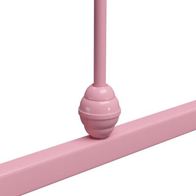 vidaXL Cadru de pat, roz, 100 x 200 cm, metal