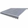 vidaXL Copertină pliabilă motorizată, albastru/alb, 600 cm