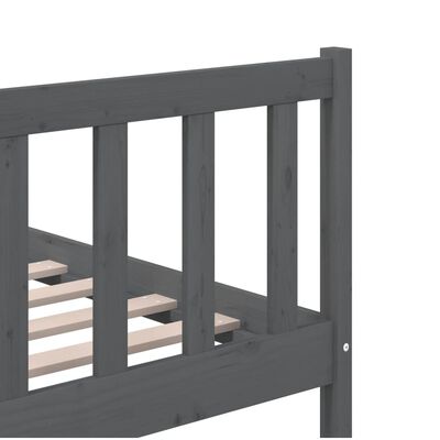 vidaXL Cadru de pat, gri, 200x200 cm, lemn masiv