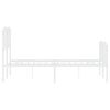 vidaXL Cadru pat metalic cu tăblie de cap/picioare&nbsp;, alb, 120x200 cm