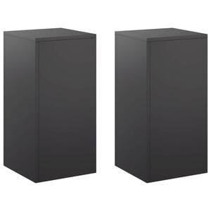 vidaXL Suport pentru plante 2 pcs Negru 30 x 30 x 60 cm Oțel