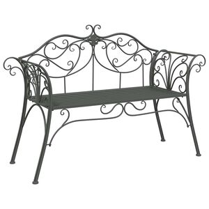 vidaXL Bancă de grădină 2-Număr de locuri 130 x 47 x 90 cm Oțel