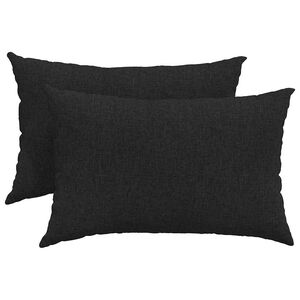 vidaXL Perne pentru canapea 2 pcs Negru 60 x 40 cm țesătură