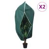 vidaXL Protecție de fleece plante cu fermoar 2 buc 70 g/m&sup2; 1,55x1,55 m