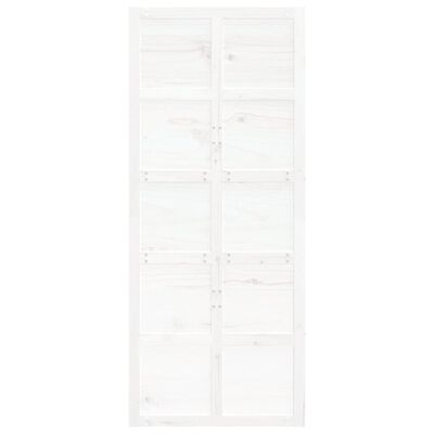 vidaXL Ușă de hambar, alb, 90x1,8x214 cm, lemn masiv de pin