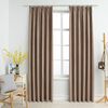 vidaXL Draperii opace cu c&acirc;rlige, 2 buc., gri taupe, 140 x 225 cm