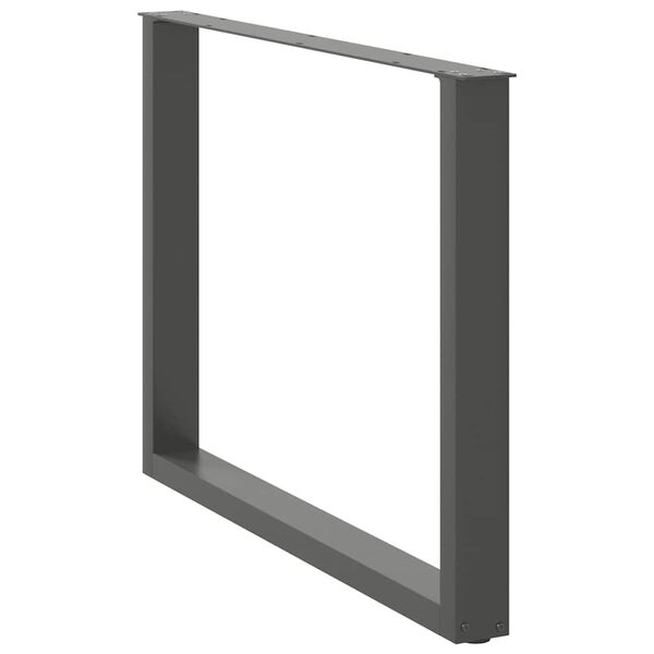 vidaXL Picioare de masă în formă de U, 2 buc., antracit, 100x(72-73) cm, oțel