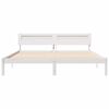 vidaXL Cadru de pat cu headboard Alb 200 x 200 cm Lemn de pin masiv