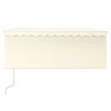 vidaXL Copertină automată cu stor&LED&senzor v&acirc;nt crem 3,5x2,5 m