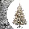 vidaXL Brad de Crăciun artificial cu glob 210 cm 300 LED-uri Alb cald