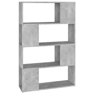 vidaXL Bibliotecă/Separator cameră, gri beton, 80x24x124,5 cm, PAL