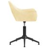 vidaXL Scaune de sufragerie pivotante 6 buc, crem, catifea