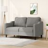 vidaXL Canapea cu 2 locuri, gri &icirc;nchis, 140 cm, material textil