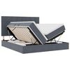 vidaXL Pat cu LED și saltea Gri &icirc;nchis 200 x 200 cm Catifea