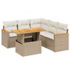 vidaXL Set canapele de grădină cu perne, 6 piese, bej, poliratan