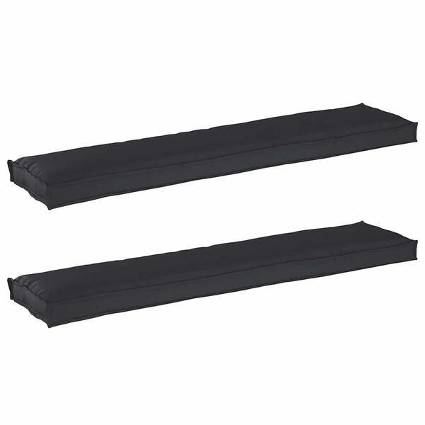 vidaXL Set de perne pentru palet 2 pcs Negru 180 x 40 x 8 cm