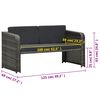 vidaXL Set mobilier de grădină cu perne, 4 piese, antracit, poliratan