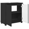 vidaXL Cabinet pentru chiuvetă de baie cu raft Negru 60 x 30 x 60 cm