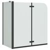 vidaXL &Icirc;ncărcare duș Negru 120 x 68 x 130 cm Sticlă ESG și aluminiu