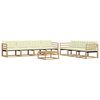 vidaXL Set de canapele de exterior 8 pcs Alb și crem