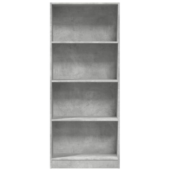 vidaXL Bibliotecă, gri beton, 60x24x143 cm, lemn prelucrat