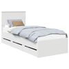 vidaXL Cadru de pat cu sertar Alb 75 x 190 cm Lemn Ingineresc