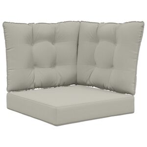 vidaXL Perna pentru canapea de exterior 3 pcs Gri Poliester
