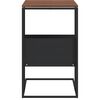 vidaXL Masă laterală, negru, 55x36x59,5 cm, lemn compozit