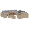 vidaXL Set de canapele pentru grădină 13 buc. Beige și gri deschis