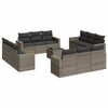 vidaXL Set mobilier de grădină cu perne, 13 piese, gri, poliratan