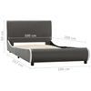 vidaXL Cadru de pat, gri antracit, 100 x 200 cm, piele ecologică