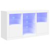 vidaXL Servantă cu lumini LED, alb, 123x37x67 cm