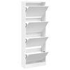 vidaXL Pantofar, alb, 60x21x163,5 cm, lemn compozit